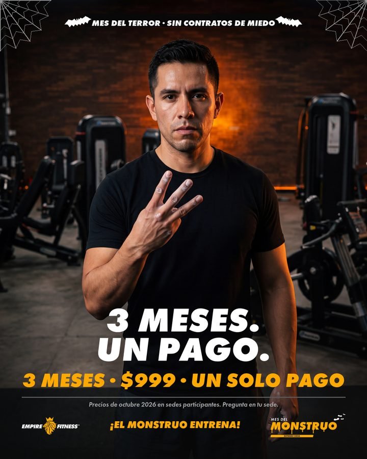 Cartel Mes del Monstruo: Un solo pago, 3 meses $999