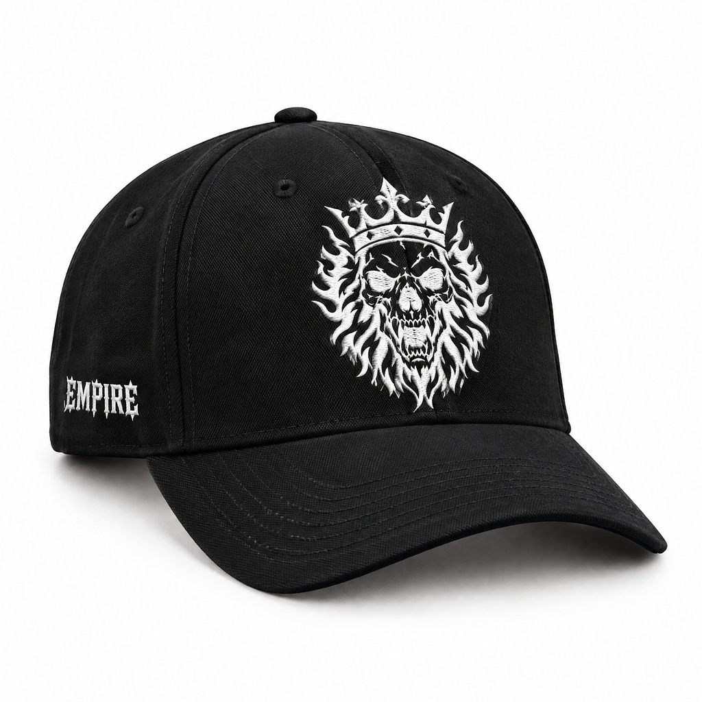 Gorra León Calavera · negra · 02_tres_cuartos